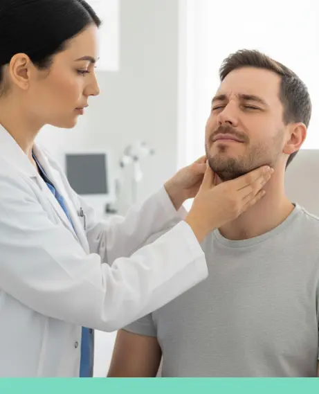 médica examinando paciente